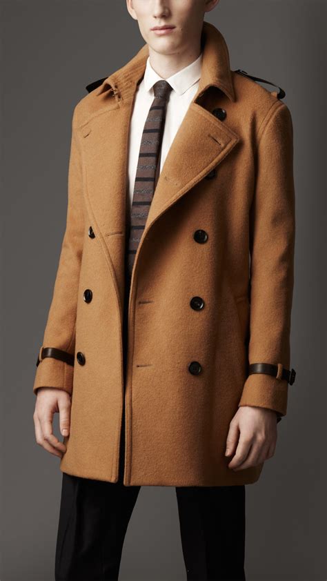 mens burberry trench coat brown|Burberry cashmere trench coat men's.